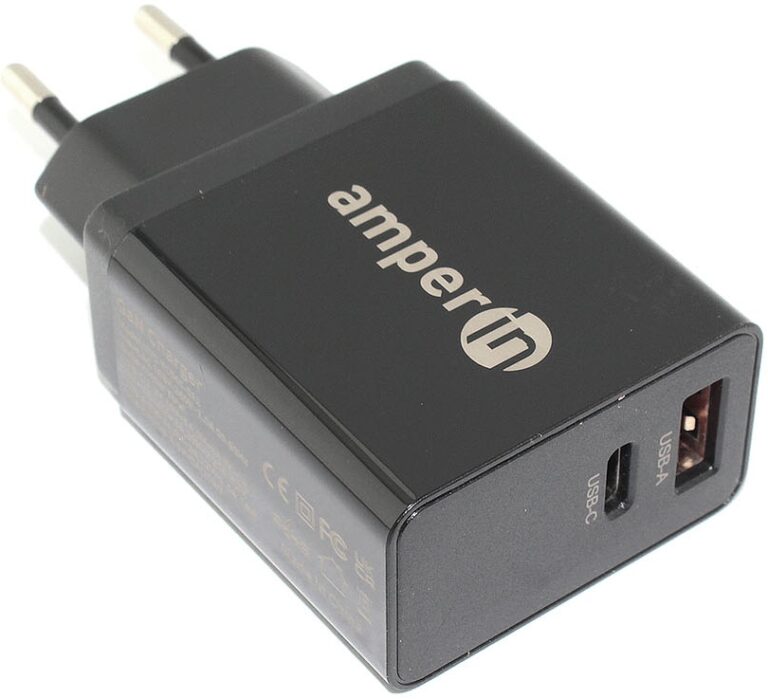 Amperin USB-А, USB-C (YDS-TC045-011) 45W, черный Блок питания (сетевой адаптер)