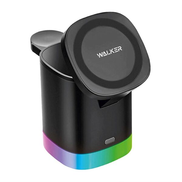Беспроводная зарядная панель WALKER WH-55 18W черный + совместим с Apple Watch Charging + AirPods Ch