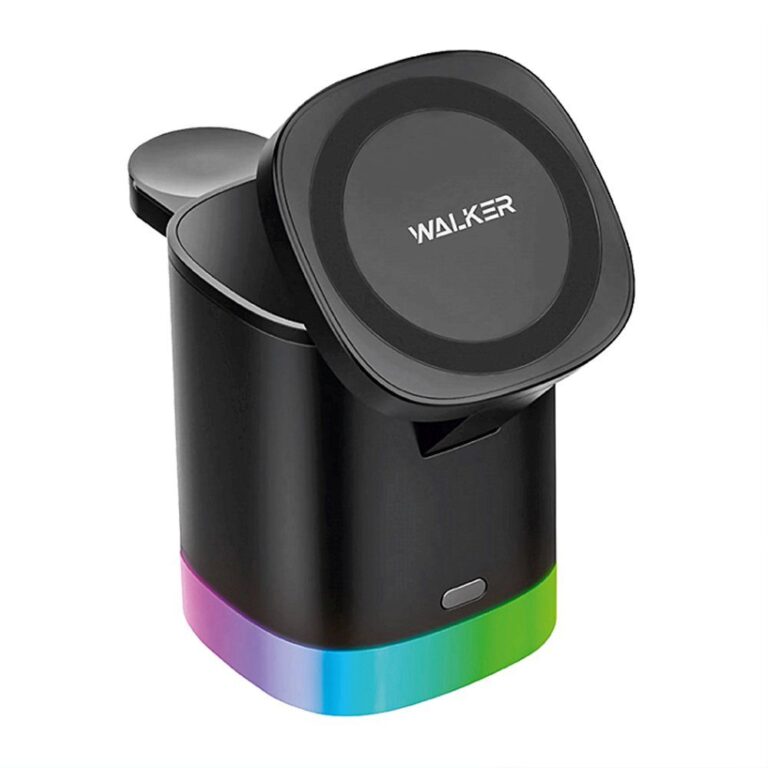 Беспроводная зарядная панель WALKER WH-55 18W черный + совместим с Apple Watch Charging + AirPods Ch