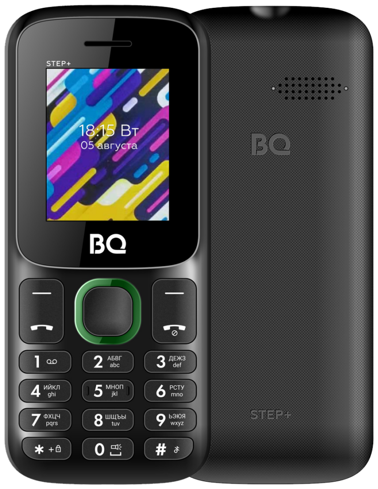 BQ 1848 Step+ Black+Green Мобильный телефон