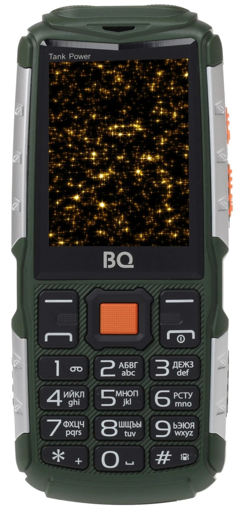 BQ 2430 Tank Power Зелёный+Серебро Мобильный телефон