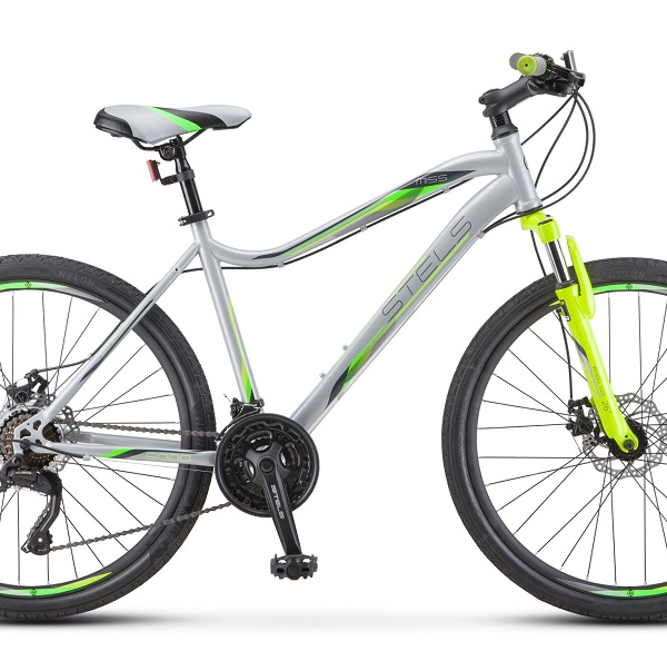 STELS Miss-5000 MD 26" V020 LU096322 LU089360 18" Серебристый/салатовый 2021 Велосипед