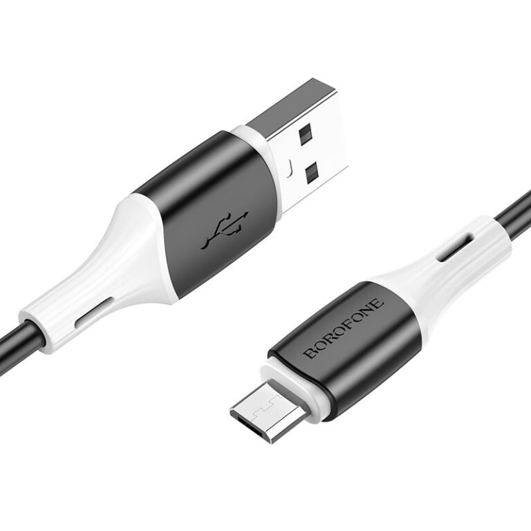 Кабель USB-microUSB, 1.0м,  для зарядки и передачи данных, чёрный, BX79 BOROFONE 2.4A, силикон,уп./3