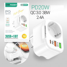 LIVE-POWER Фильтр сетевой NS3 белый 16A