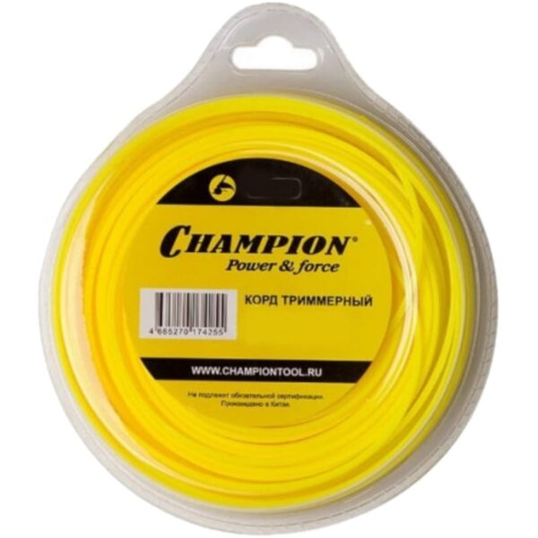 Леска для триммера, звезда "d 2,4мм/15м" (Champion) C7132