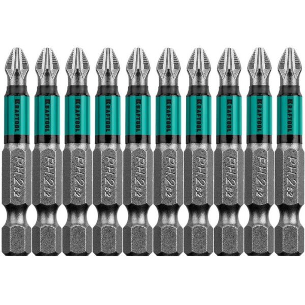 KRAFTOOL, PH2, 50 мм, тип хвостовика E 1/4", Бита  26122-2-50-10