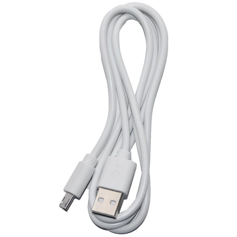 Кабель USB - Micro USB [длинный коннектор, 1m] бел.