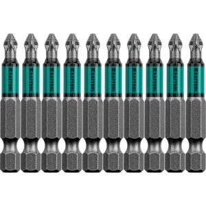 KRAFTOOL Optimum Line, PZ2, 50 мм, тип хвостовика E 1/4", 10 шт в блистере Биты