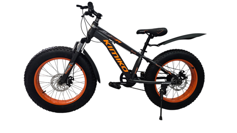 Kimiko 20" 7скор (стальная рама, диск. тормоз) Серо-оранжевый Велосипед Fatbike
