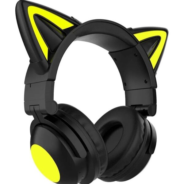 QUMO Party Cat mini ВТ 0052 (черно-желтый) c подсветкой Наушники