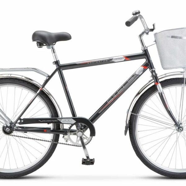 STELS Navigator-200 С 26" Z010 LU101679 LU095263 19" Серый 2023 + корзина  Велосипед