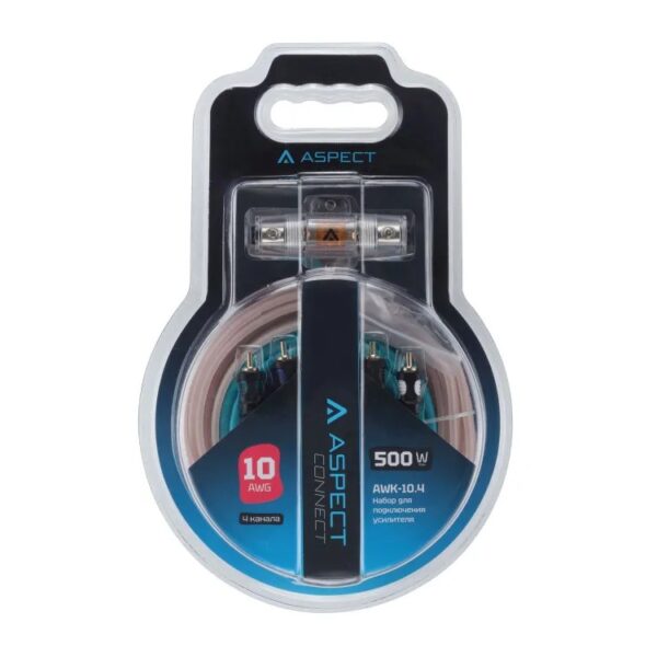 ASPECT AWK-10.4 для 4-кан. усилителя, омедненный алюминий (ССА), 10AWG, 4RCA-4 Установочный комплект