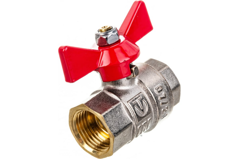 Valtec кран шаровый 1/2, вн-вн, бабочка/VT.217.N.04