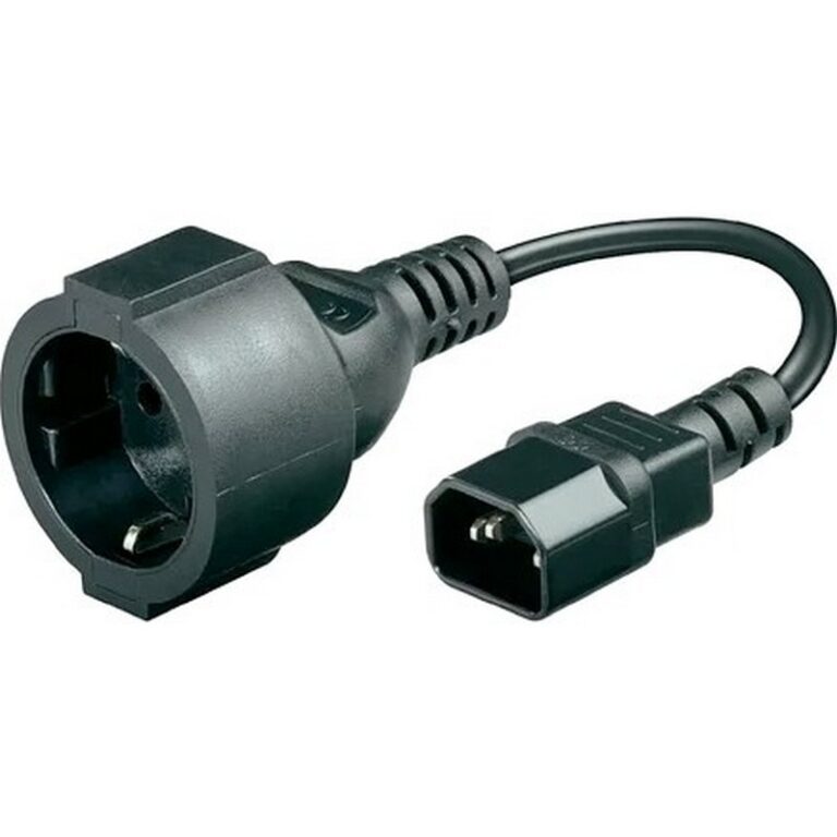 Адаптер CYBERPOWER EX10015BKC14-DE с компьютерной розетки IEC C13 (вилка IEC C14) на евро Schuko 10А