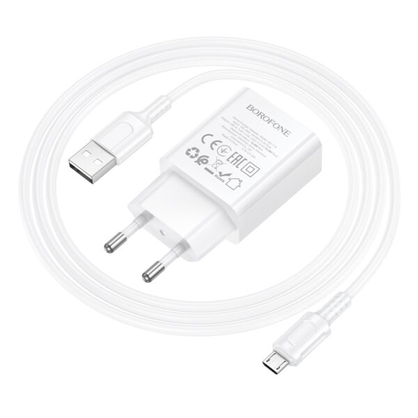 СЗУ с выходом USB, 3.0А, белый, BA111A Star, с кабелем USB-microUSB