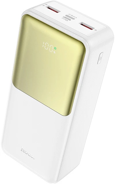 HOCO J136B Белый выход: 2USB, MicroUSB Аккумулятор внешний 30000mAh