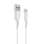 Кабель USB-microUSB, 1.0м,  для зарядки и передачи данных, белый, (BX51)  BOROFONE 3.0A, ПВХ (PVC),