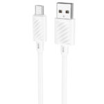 Кабель USB-microUSB, 1.0м,  для зарядки и передачи данных, белый, (X88)  HOCO 2.4A, ПВХ (PVC), ...