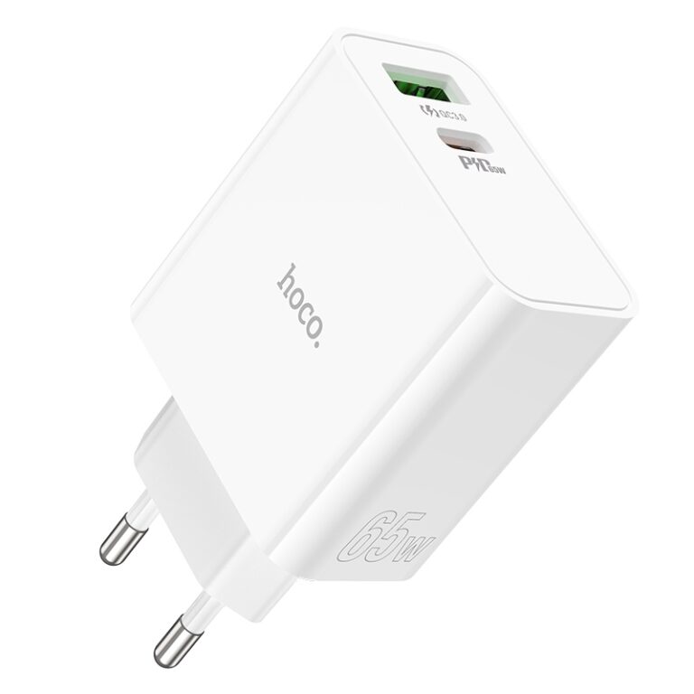 СЗУ с выходами USB, Type-C, 3.0A, 65W GaN, белый, C113A Awesome  HOCO PD65W+