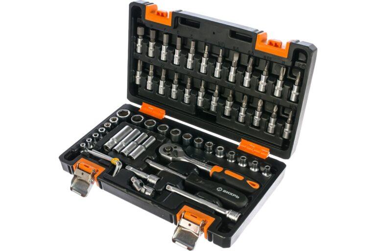 Набор инструментов, 1/4", CrV, пластиковый кейс 57 предм 73/6/7/2