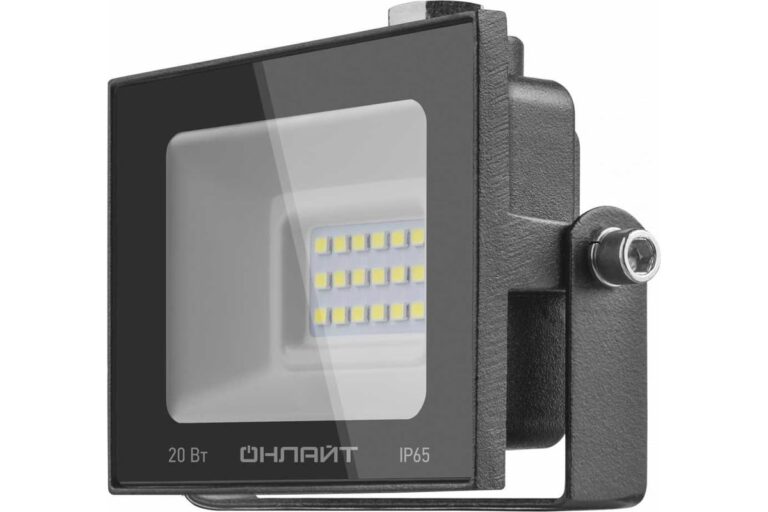 ОНЛАЙТ OFL-20-4K-BL-IP65-LED 20Вт 4000К IP65 1600лм черный Прожектор светодиодный
