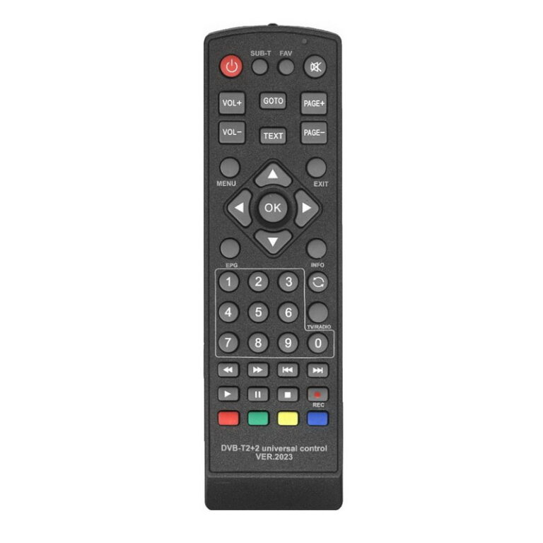 ПДУ УНИВЕРСАЛ DVB-T2+2 ver.2023 (для цифр.ресиверов разных моделей)  HUAYU инструкция на русском язы