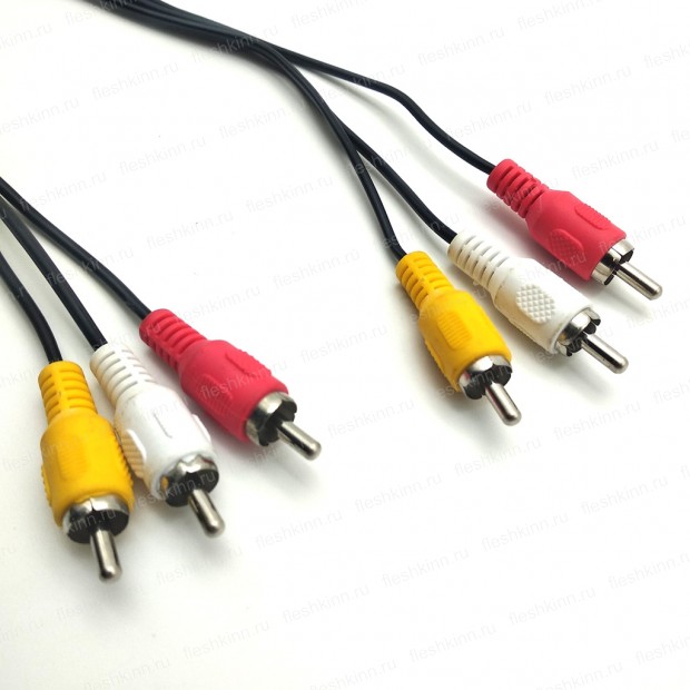 Шнур (61-002) 3RCA/3RCA 3.0м  ALENCOM