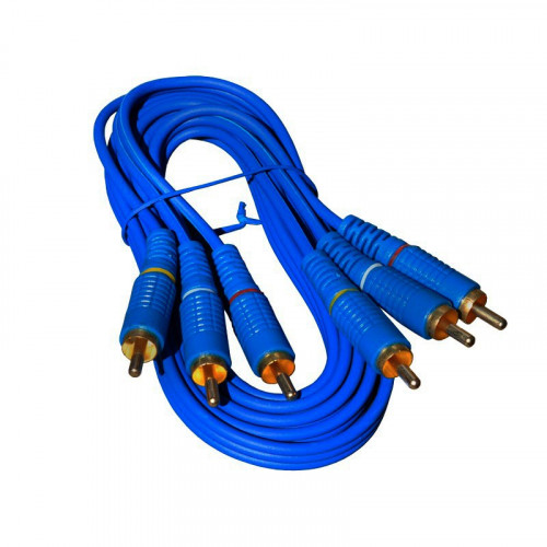 Шнур (61-006) 3RCA/3RCA 5.0м ALENCOM Plastic-Gold