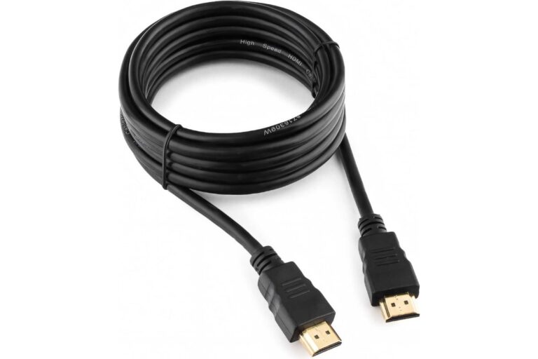 Шнур HDMI шт/HDMI шт 3.0м (ver 1.4) белый (CC-HDMI4-W-10)  CABLEXPERT Plastic-Gold