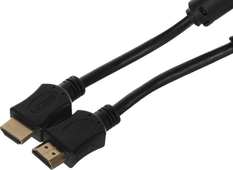 Шнур HDMI шт/HDMI шт 5.0м (с фильтрами) (5-813 5.0)  PREMIER Plastic-Gold