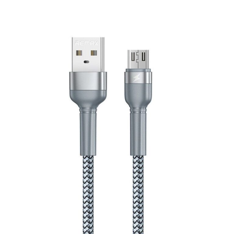 Кабель USB - Micro USB [2.4A, 1m] REMAX Jany RC-124m сереб.