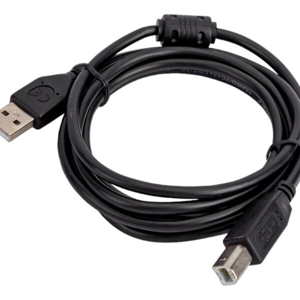 Шнур USB A шт/USB B шт 1.8м (CCF-USB2-AMBM-6) экранированный, черный  CABLEXPERT с ферритовым фильтр