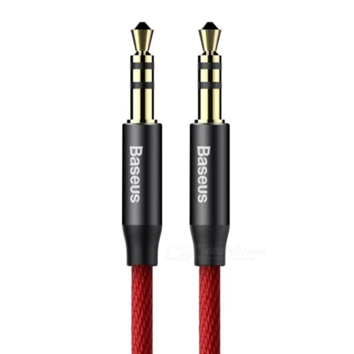 Кабель Baseus CAM30-C91 Yiven Audio Cable M30 AUX 3.5мм (M) to AUX 3.5мм (M) 1.5m Red+Black