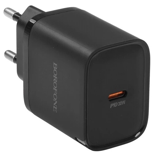 BOROFONE BA84A черный СЗУ [USB-C(1), 3A, 30W, QC 3.0/PD]