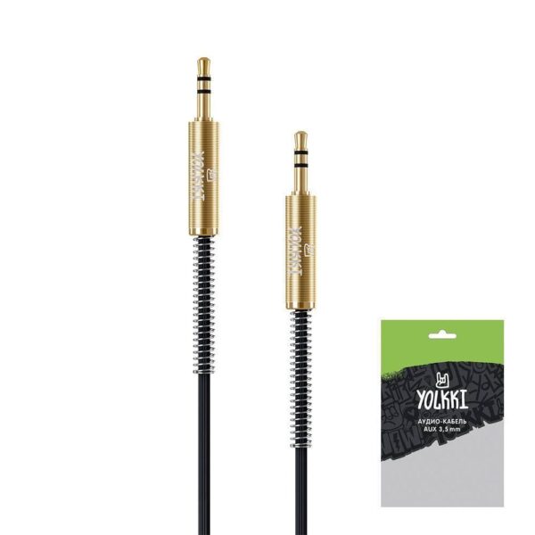 Кабель AUX YOLKKI Cello pack черный (1,5м)