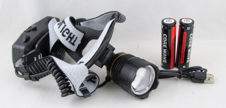 Фонарь налобный RE(RK)-A8-P50 светодиодный ... 1LED CREE T6; ZOOM питание 2xLi-ion18650, зарядка чер