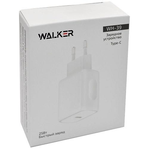 WALKER WH-39 белый СЗУ [USB-C(1), 3A, 25W, PD]