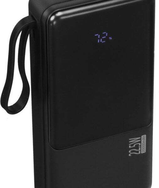Tecno Pocket L201Q 20000mAh QC3.0/PD 22.5W 3A USB-A/2xUSB-C черный Портативный аккумулятор