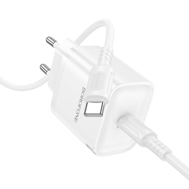 BOROFONE BA84A белый СЗУ+кабель (USB-C) [USB-C(1), 3A, 30W, QC 3.0/PD]