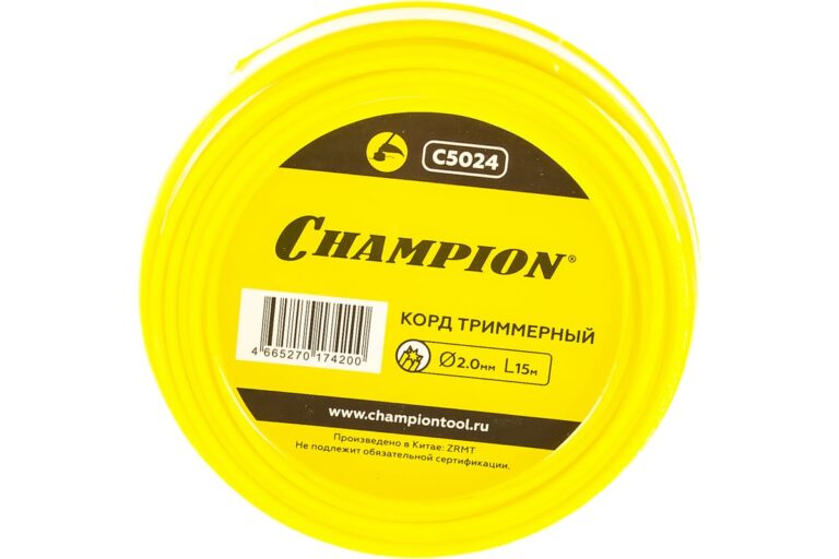 Леска для триммера, звезда "d 2,0мм/15м" (Champion) C5024